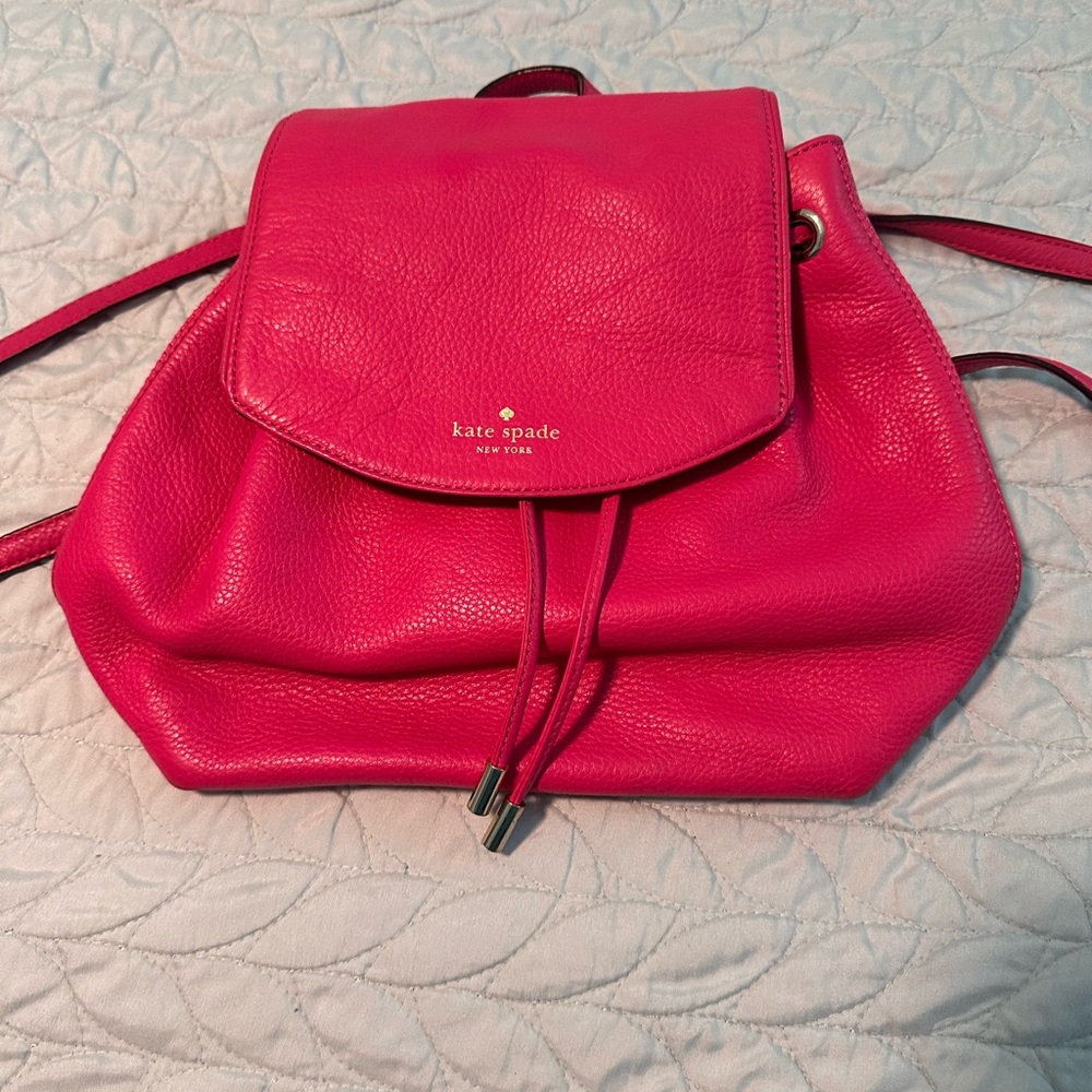 Kate Spade Mulberry Street Pebbled Leather Backpack Pink
